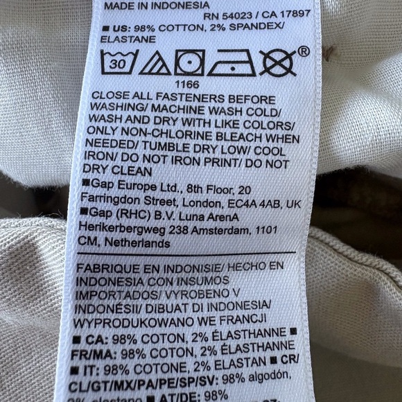 Old Navy Size 34 Lot of 2 Pants Navy Blue & Light Tan School Chino Preppy Khakis - Picture 13 of 16